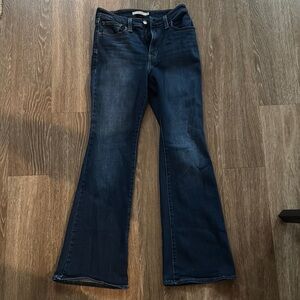 Levi's Blue Flare Wide Leg Jeans